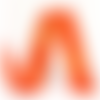 Ruban satin simple face orange - 25mm x2m