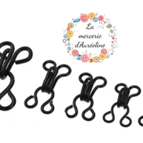 Crochets à coudre noir x 10