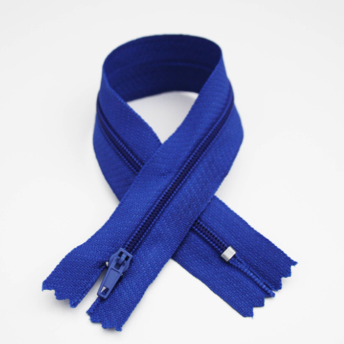 Fermeture éclair non séparable - bleu bugatti  - 12cm
