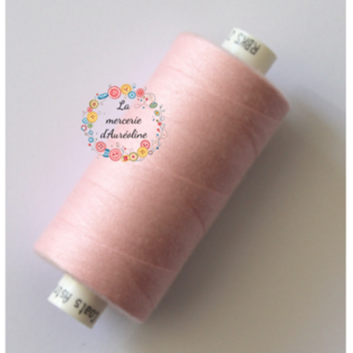 Fil à coudre rose pâle  - 1km
