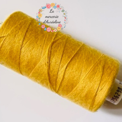 Fil à coudre jaune moutarde - 1km