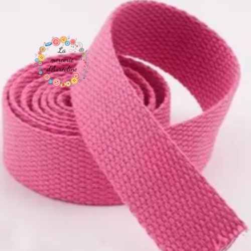 Sangle coton fuchsia - 20mm
