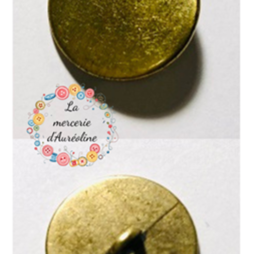 Bouton rond en métal doré - 20mm