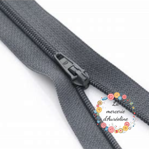 Fermeture éclair non séparable - gris anthracite - 20cm