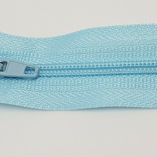 Fermeture éclair non séparable - bleu layette clair - 30cm