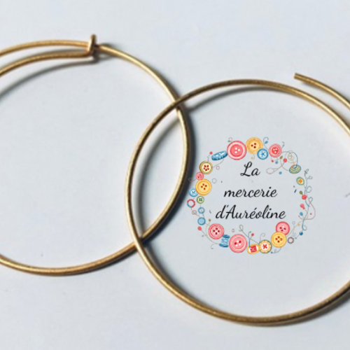 Bo créole doré mat  - 30mm x2