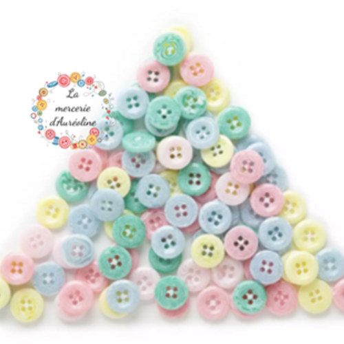 Bouton rond "berlingot"  - 13mm x5