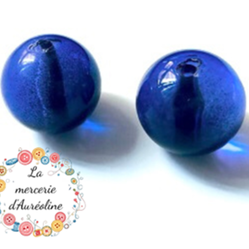 Perle ronde violet - 1,3cm