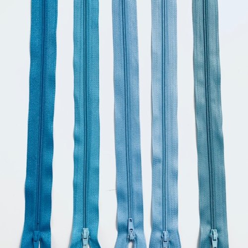 Fermeture éclair bleu  - 25cm