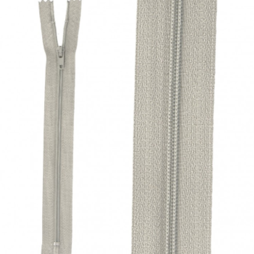 Fermeture éclair non séparable -  gris souris - 25cm