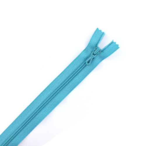 Fermeture éclair non séparable turquoise clair - 25cm
