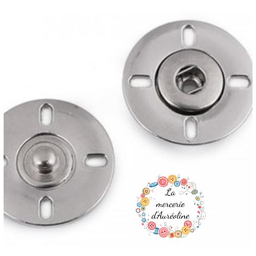 Bouton pression métal à coudre - 2cm