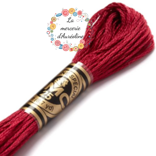 Fil à broder main dmc n°498 - rouge baiser