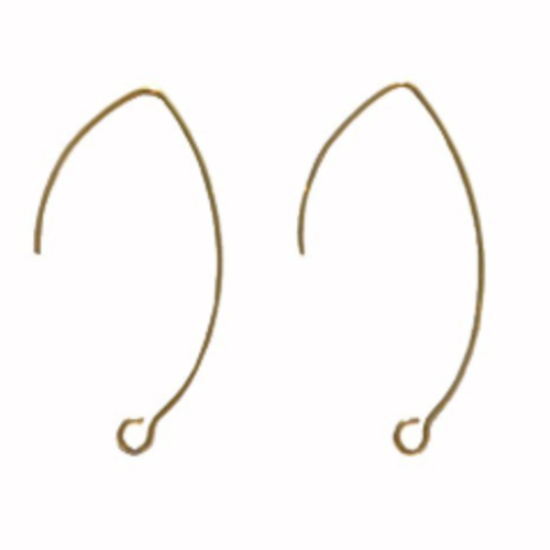 Boucle crochet d'oreilles avec anneau doré - 36mm