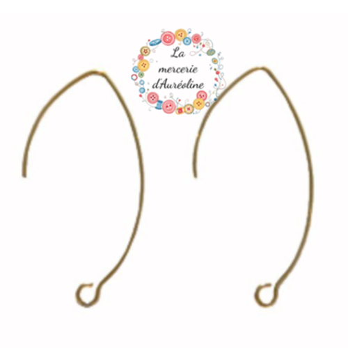 Boucle crochet d'oreilles avec anneau doré - 36mm