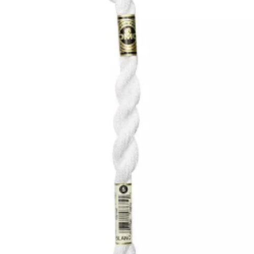 Fils de coton perlé dmc - blanc neige n°5