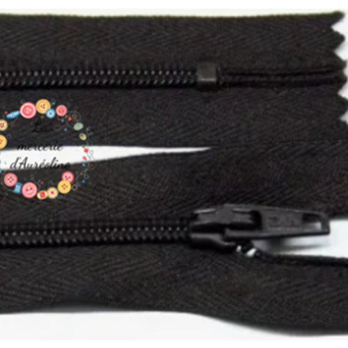 Fermeture éclair non séparable marron cachou - 25cm