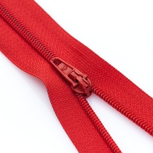 Fermeture éclair non séparable - rouge kiss