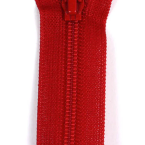Fermeture éclair non séparable - rouge foncé