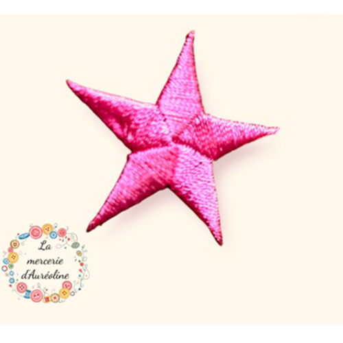 Patch "etoile" rose fuchsia - 3,5cm
