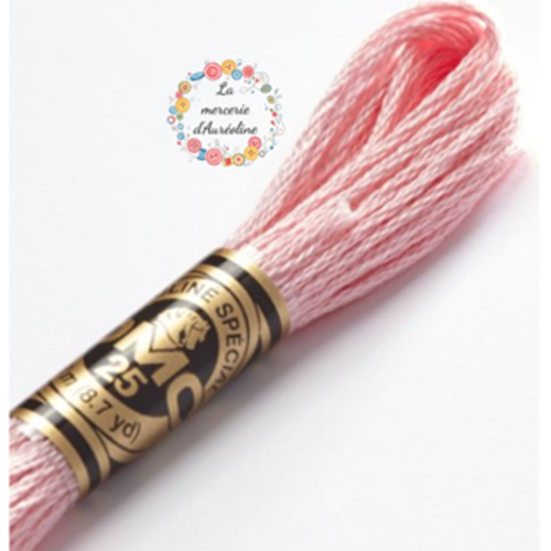 Fil à broder main dmc n°151 - rose guimauve