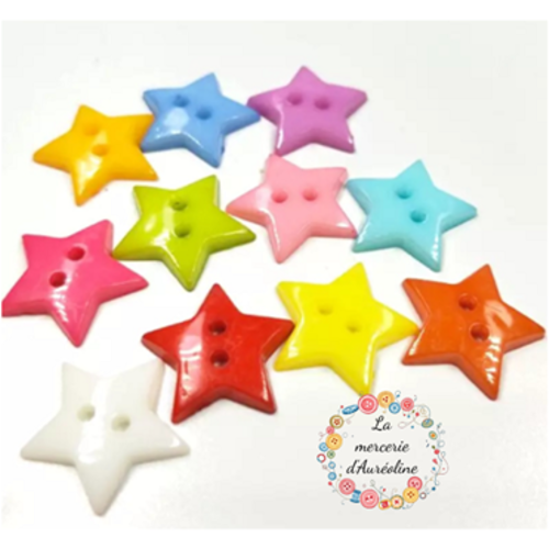 Bouton étoile  - 12mm x3