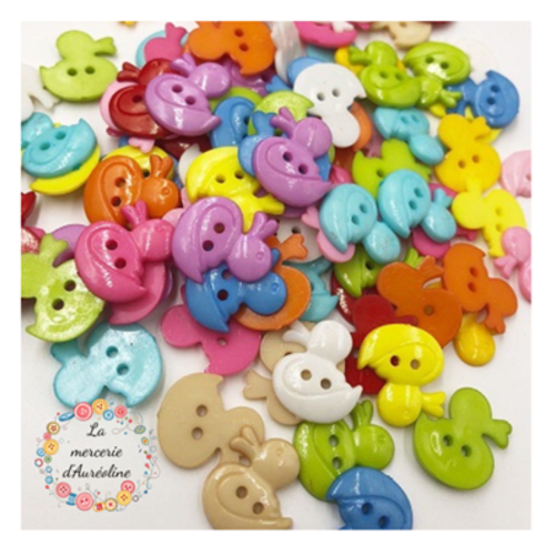 Bouton "canard" en acrylique  x4 - 21mm