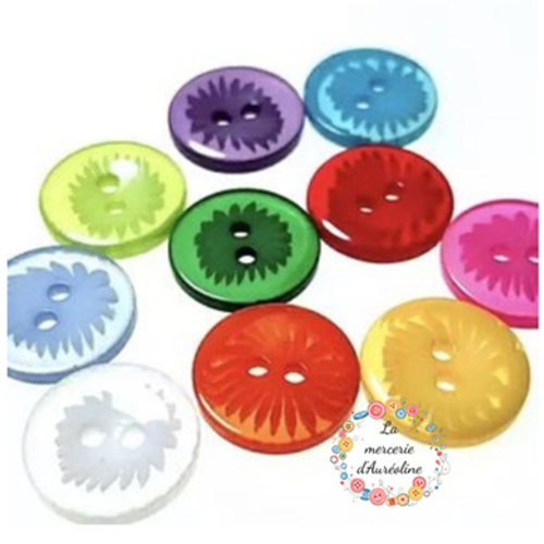 Bouton rond "sulfure"  - 13mm x4