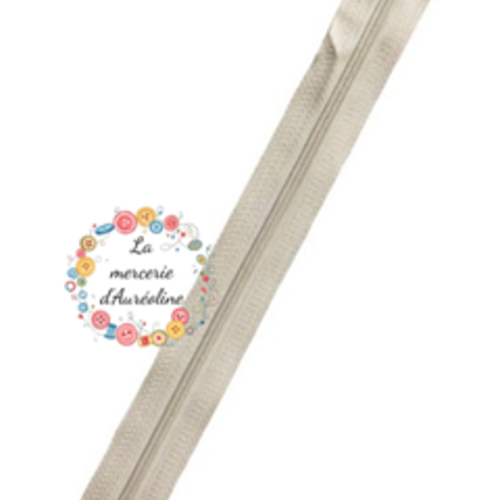 Fermeture éclair non séparable - gris abalone 25cm