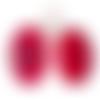 2 x bouton rond rouge - 30mm
