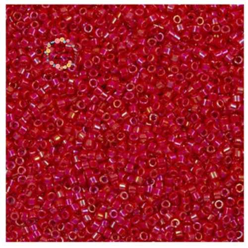 1g  de perles miyuki delica 11/0 - db0162 - rouge opaque