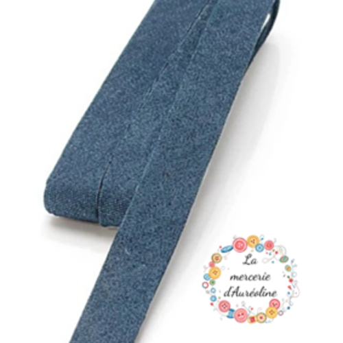 250cm de biais "jean" - 20mm