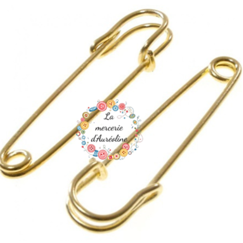 Epingle à nourrice dorée - 10cm
