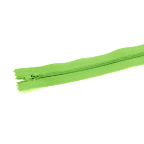 Fermeture éclair non séparable - vert pomme - 25cm