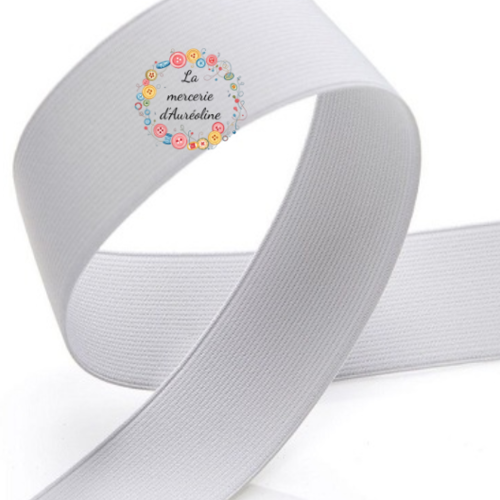 Ruban élastique blanc souple