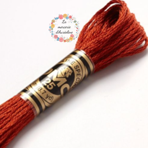 Fil à broder main dmc n°919 - rouge tomette