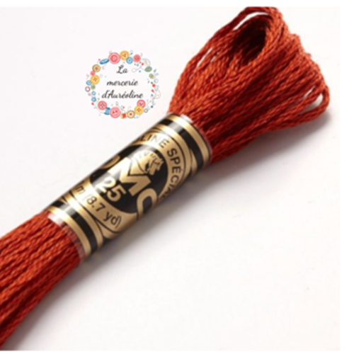 Fil à broder main dmc n°919 - rouge tomette