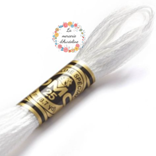 Fil à broder main dmc - blanc