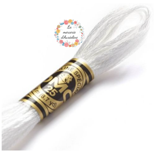 Fil à broder main dmc - blanc