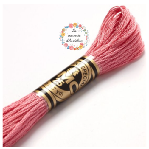 Fil à broder main dmc n°899 - fard à joue rose
