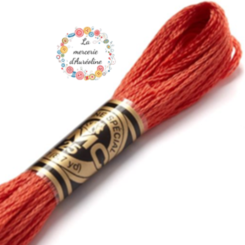 Fil à broder main dmc n°350 - rouge vermillon