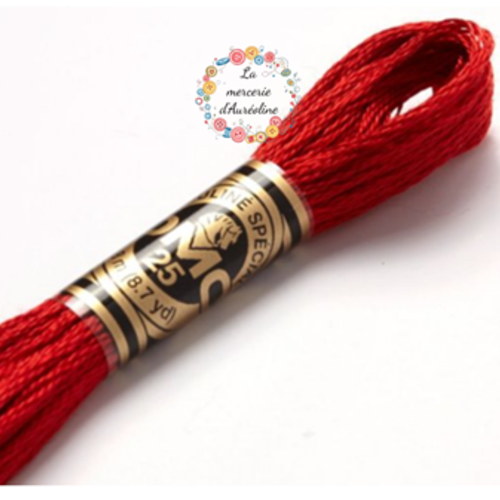 Fil à broder main dmc n°817 - rouge japonais