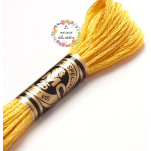 Fil à broder main dmc n°725 - jaune bouton d'or