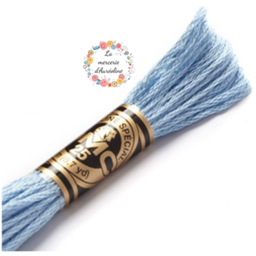 Fil à broder main dmc n°3325 - bleu d'azur