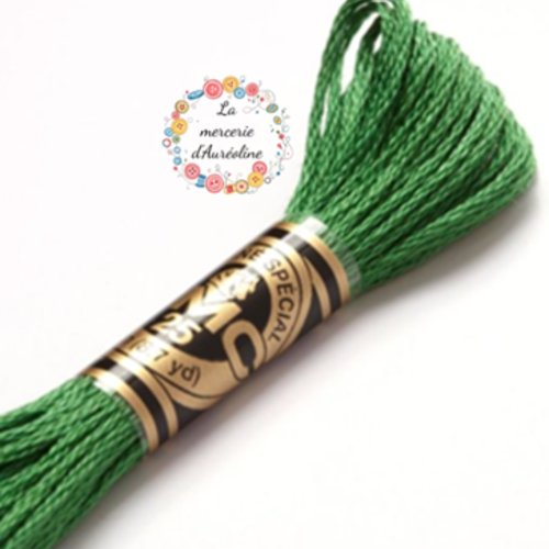 Fil à broder main dmc n°701 - vert gazon