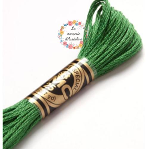 Fil à broder main dmc n°701 - vert gazon