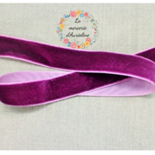 Ruban de velours violet -  6mm