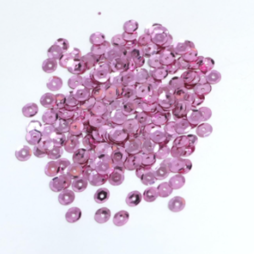 35g de sequins cup rose clair - 6mm