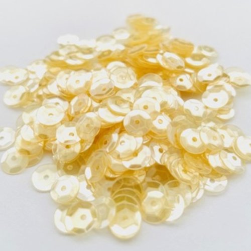 30g de sequins cup champagne transparent - 6mm