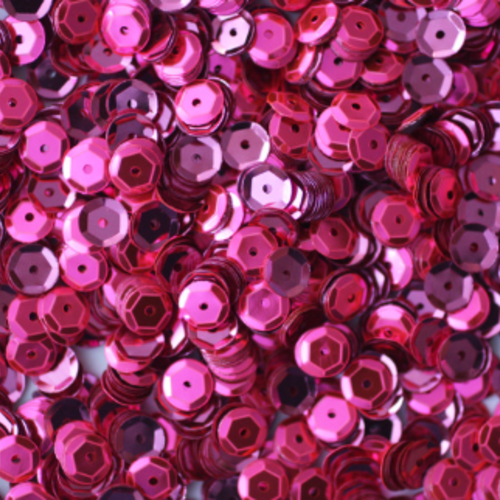 12gr de sequins ronds cup -  fuchsia  - 5mm